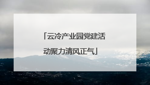 云冷产业园党建活动聚力清风正气