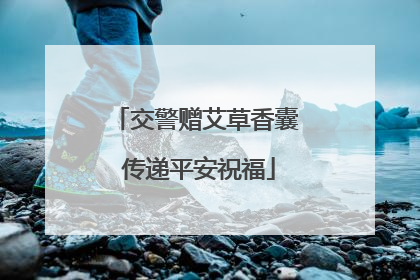 交警赠艾草香囊 传递平安祝福