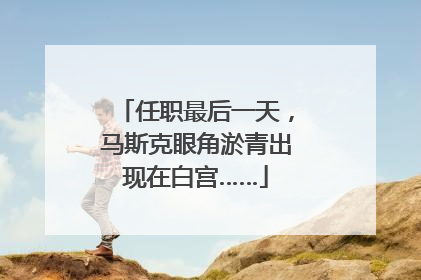 任职最后一天，马斯克眼角淤青出现在白宫……