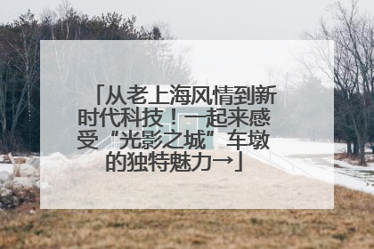 从老上海风情到新时代科技！一起来感受“光影之城”车墩的独特魅力→
