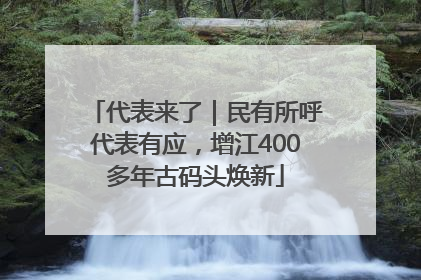 代表来了｜民有所呼代表有应，增江400多年古码头焕新