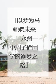 以梦为马 驰骋未来——永州一中周子俨同学的逐梦之路
