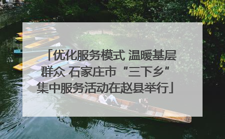 优化服务模式 温暖基层群众 石家庄市“三下乡”集中服务活动在赵县举行