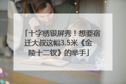 十字绣银屏秀！想要宿迁大叔这幅3.5米《金陵十二钗》的举手