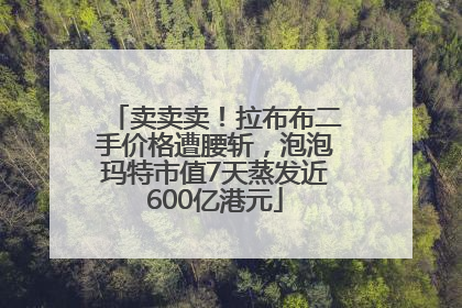 卖卖卖！拉布布二手价格遭腰斩，泡泡玛特市值7天蒸发近600亿港元