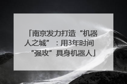 南京发力打造“机器人之城”：用3年时间“强攻”具身机器人