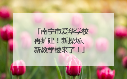 南宁市爱华学校再扩建！新操场、新教学楼来了！