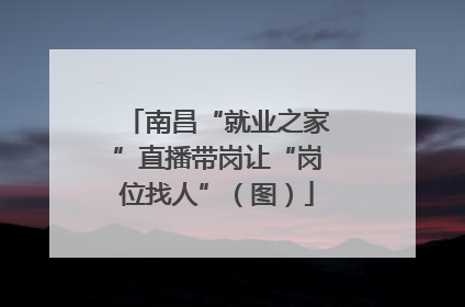 南昌“就业之家”直播带岗让“岗位找人”（图）