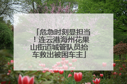 危急时刻显担当！连云港海州花果山街道城管队员抬车救出被困车主
