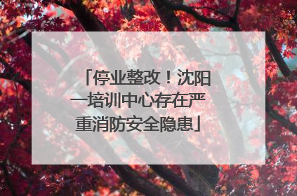 停业整改！沈阳一培训中心存在严重消防安全隐患