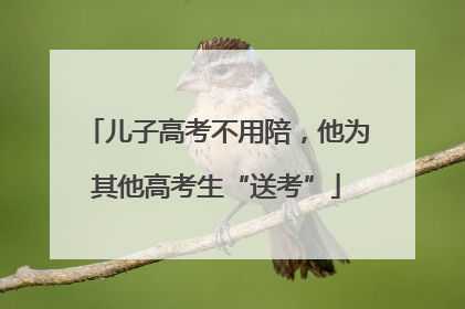 儿子高考不用陪，他为其他高考生“送考”