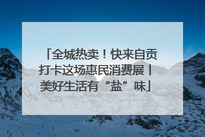 全城热卖！快来自贡打卡这场惠民消费展丨美好生活有“盐”味