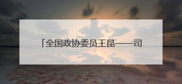 全国政协委员王昆——司法为民做得越细越有温度