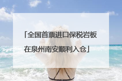 全国首票进口保税岩板在泉州南安顺利入仓