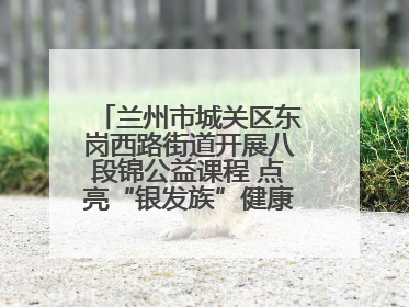 兰州市城关区东岗西路街道开展八段锦公益课程 点亮“银发族”健康活力生活