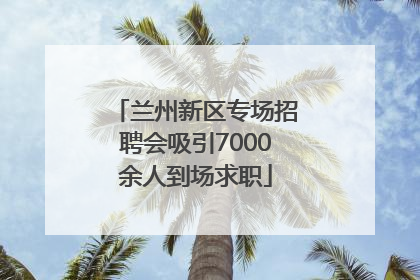 兰州新区专场招聘会吸引7000余人到场求职