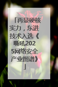 再显硬核实力，东进技术入选《嘶吼2025网络安全产业图谱》