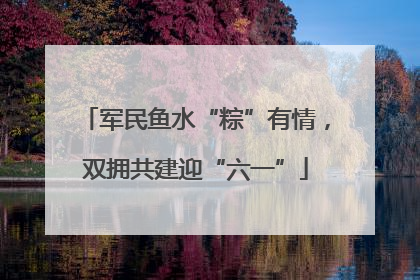 军民鱼水“粽”有情，双拥共建迎“六一”