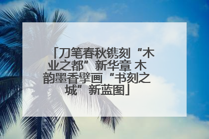 刀笔春秋镌刻“木业之都”新华章 木韵墨香擘画“书刻之城”新蓝图