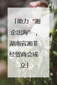 助力“湘企出海”，湖南省湘非经贸商会成立