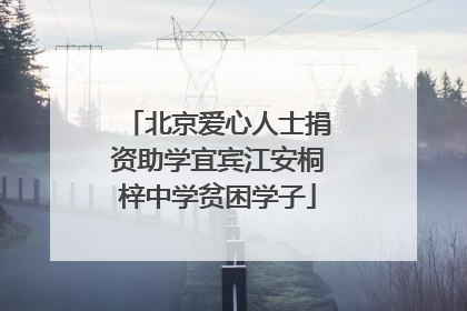 北京爱心人士捐资助学宜宾江安桐梓中学贫困学子