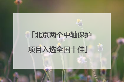 北京两个中轴保护项目入选全国十佳