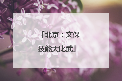 北京：文保技能大比武