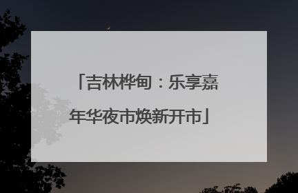 吉林桦甸：乐享嘉年华夜市焕新开市