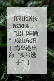 同比增长超30%，“出口车辆”成山东港口青岛港出海“头号选手”