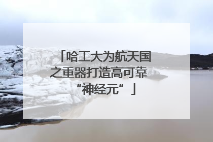 哈工大为航天国之重器打造高可靠“神经元”