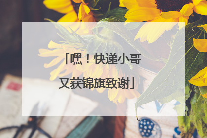 嘿！快递小哥又获锦旗致谢
