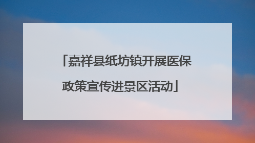 嘉祥县纸坊镇开展医保政策宣传进景区活动