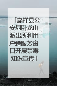 嘉祥县公安局卧龙山派出所利用户籍服务窗口开展禁毒知识宣传