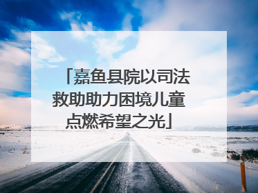 嘉鱼县院以司法救助助力困境儿童点燃希望之光