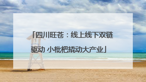 四川旺苍：线上线下双链驱动 小枇杷撬动大产业