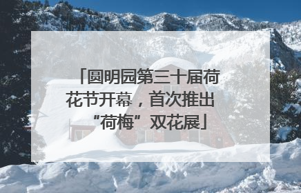 圆明园第三十届荷花节开幕，首次推出“荷梅”双花展