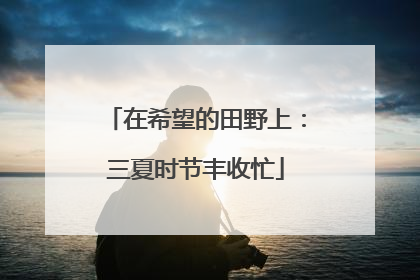 在希望的田野上：三夏时节丰收忙