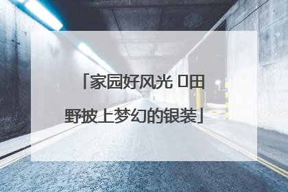 家园好风光 ⎮田野披上梦幻的银装