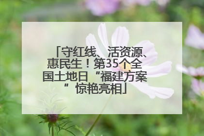 守红线、活资源、惠民生！第35个全国土地日“福建方案”惊艳亮相