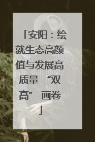 安阳：绘就生态高颜值与发展高质量 “双高” 画卷