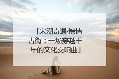 宋潮奇遇·粽情古街：一场穿越千年的文化交响曲