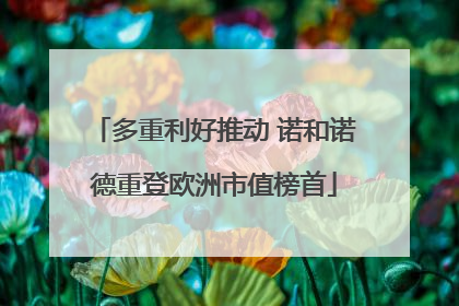 多重利好推动 诺和诺德重登欧洲市值榜首