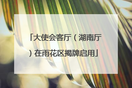 大使会客厅（湖南厅）在雨花区揭牌启用