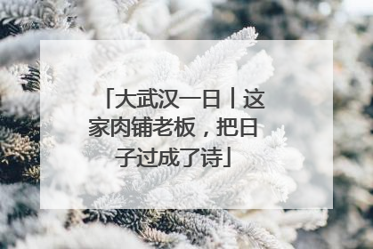 大武汉一日︱这家肉铺老板，把日子过成了诗