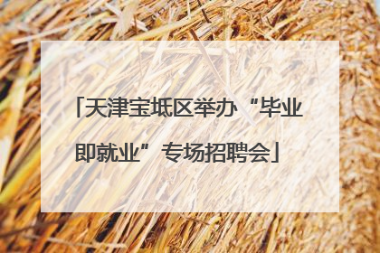 天津宝坻区举办“毕业即就业”专场招聘会