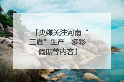 央媒关注河南“三夏”生产、多彩假期等内容