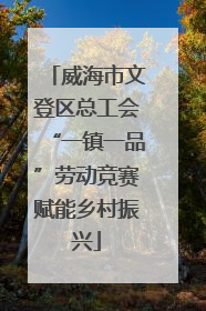 威海市文登区总工会“一镇一品”劳动竞赛赋能乡村振兴