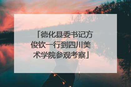 德化县委书记方俊钦一行到四川美术学院参观考察