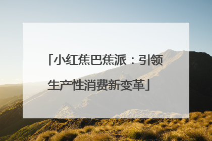 小红蕉巴蕉派：引领生产性消费新变革