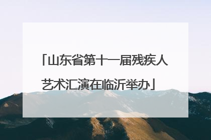 山东省第十一届残疾人艺术汇演在临沂举办